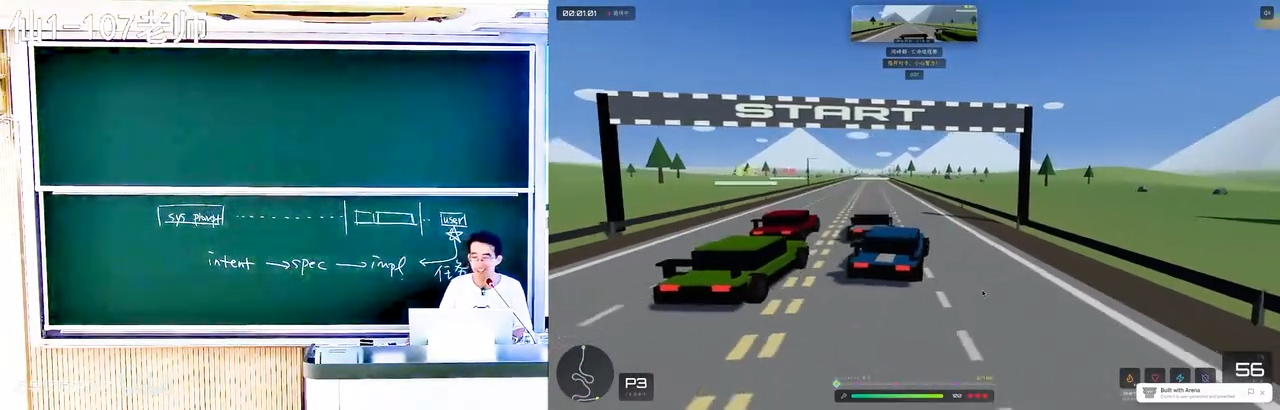 Kimi K3 一句话生成的赛车游戏画面