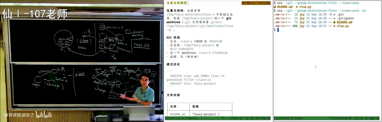 worktree 的 .git：一个写着 gitdir: 的文本文件